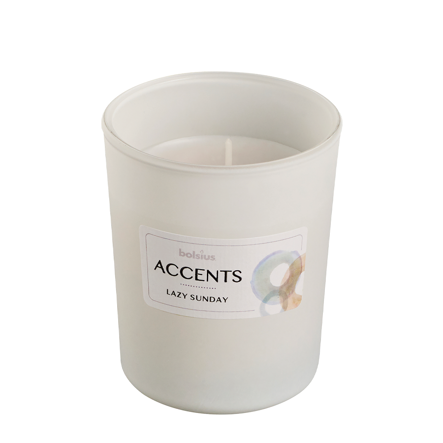 Bolsius accents de verre parfumés paresseux dimanche 92 76mm