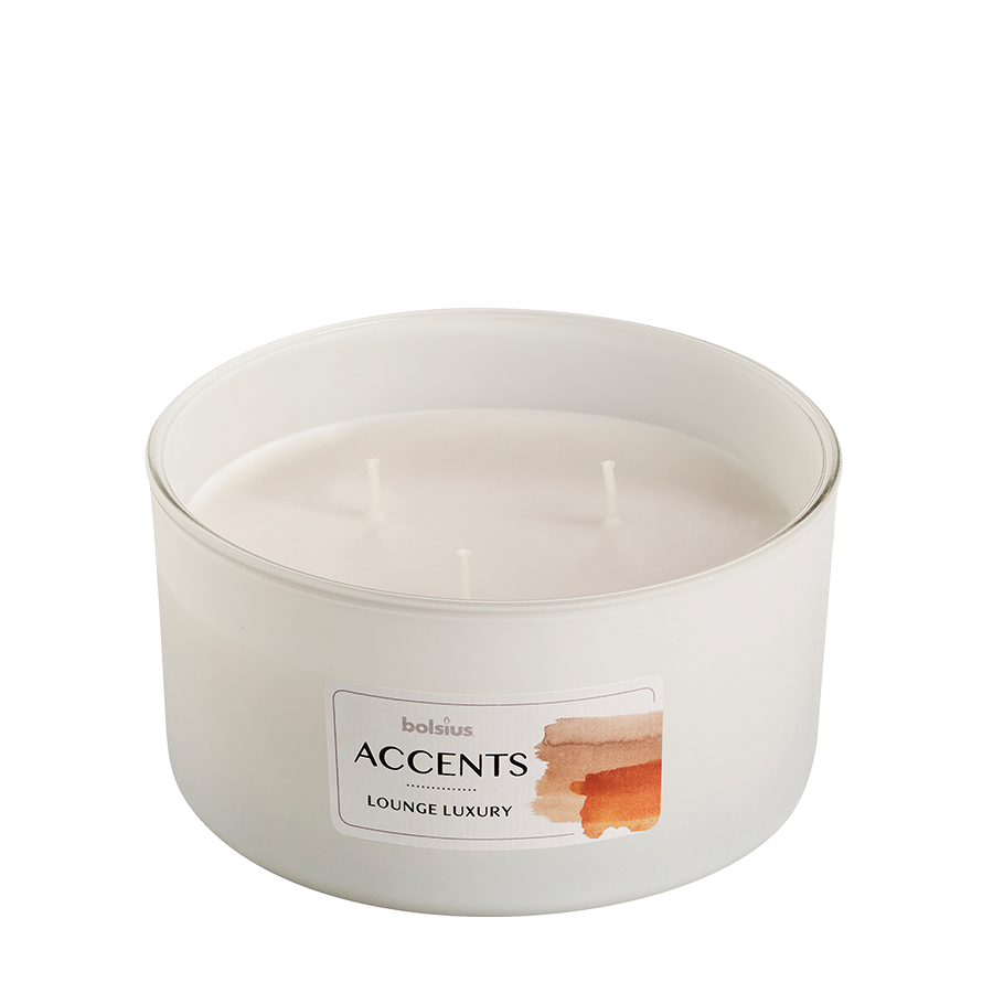 Bolsius accents de verre parfumés multi-mèches salon luxe 75 137mm