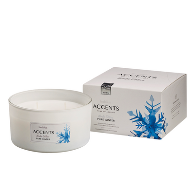 Bolsius accents de verre parfumés multi-mèches pur hiver 75 137mm