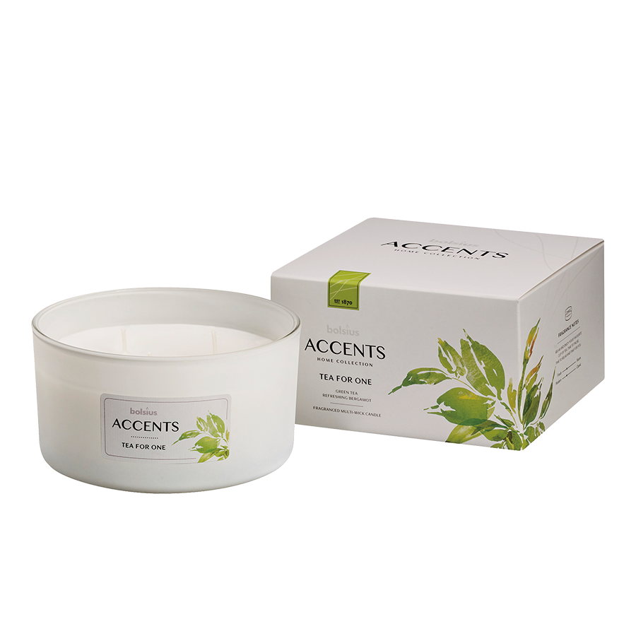 Bolsius accents de verre parfumés thé multi-mèches pour un 75 137 mm