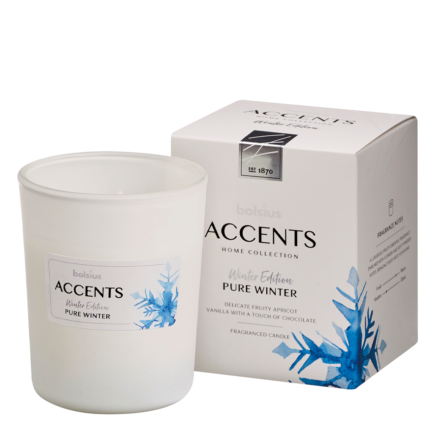 Bolsius geurglas accents pur hiver 92 76mm