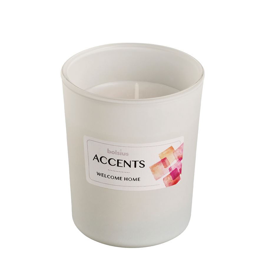Bolsius accents de verre parfumés bienvenue à la maison 92 76mm
