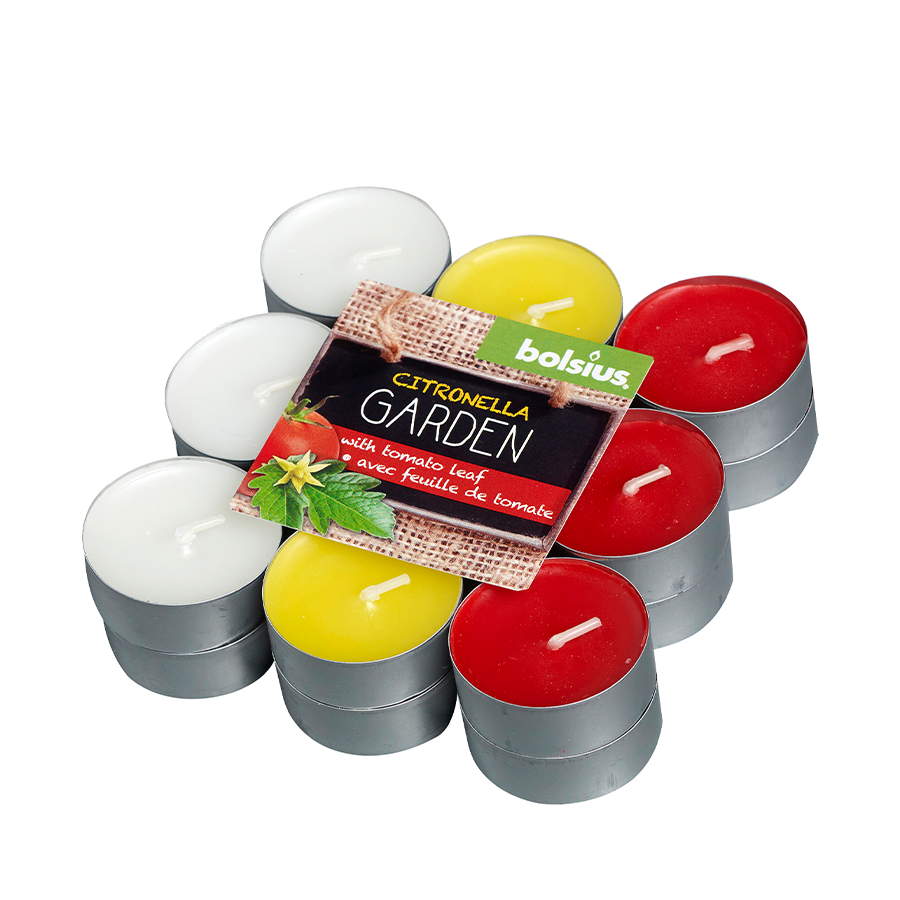 Bolsius bougie chauffe-plat parfumée citronnelle jardin 18 pièces