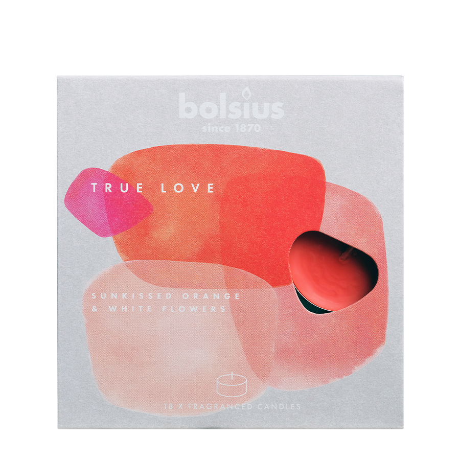 Bolsius Bolsius True Love Odor Waxin Lights 18 pièces