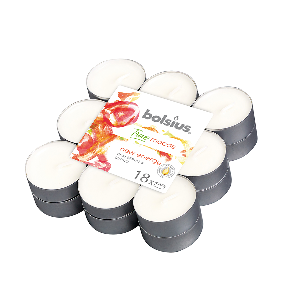 Bolsius bougie chauffe-plat parfumée true moods new energy 18 pièces
