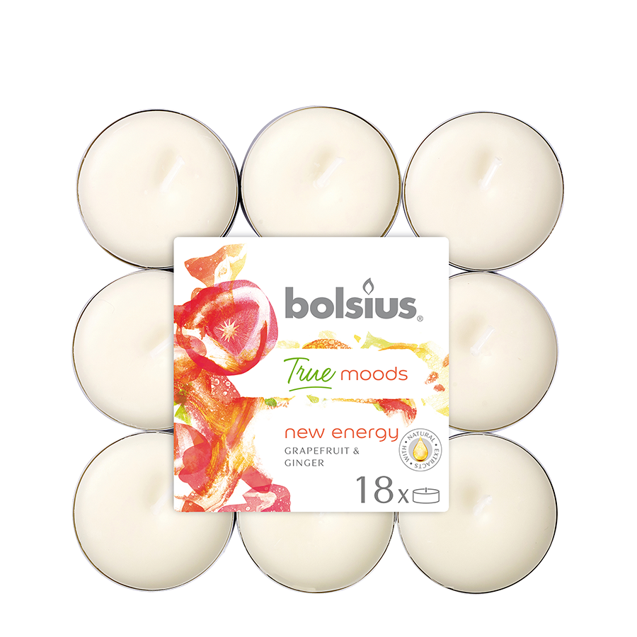 Bolsius bougie chauffe-plat parfumée true moods new energy 18 pièces