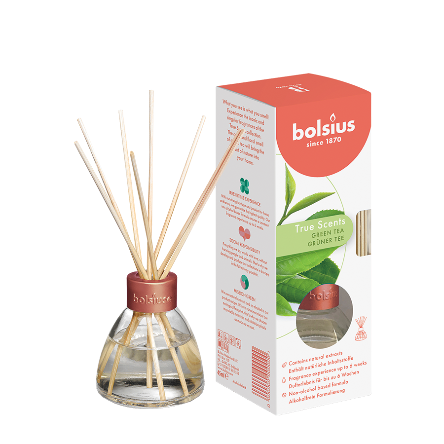 Écran de parfum Bolsius 45 ml de véritables parfums Green Tea