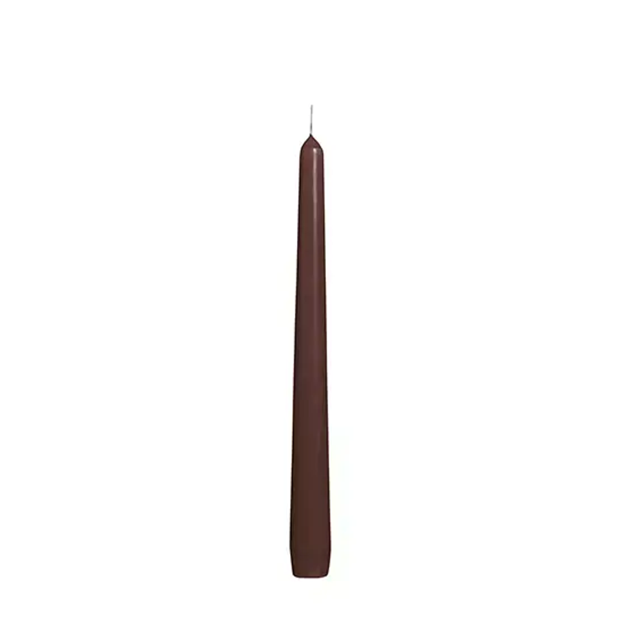 Bougie gothique Bolsius marron châtain 245 24mm
