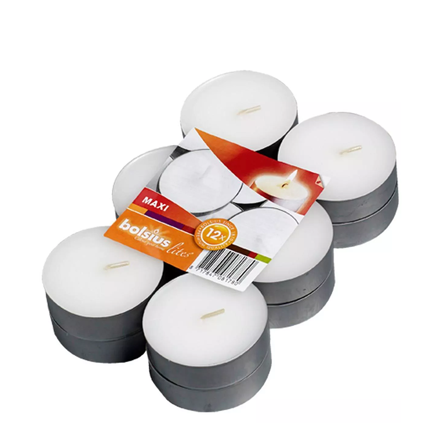 Imp bolsius maxi bougies chauffe-plat lites 8 heures 12 pièces