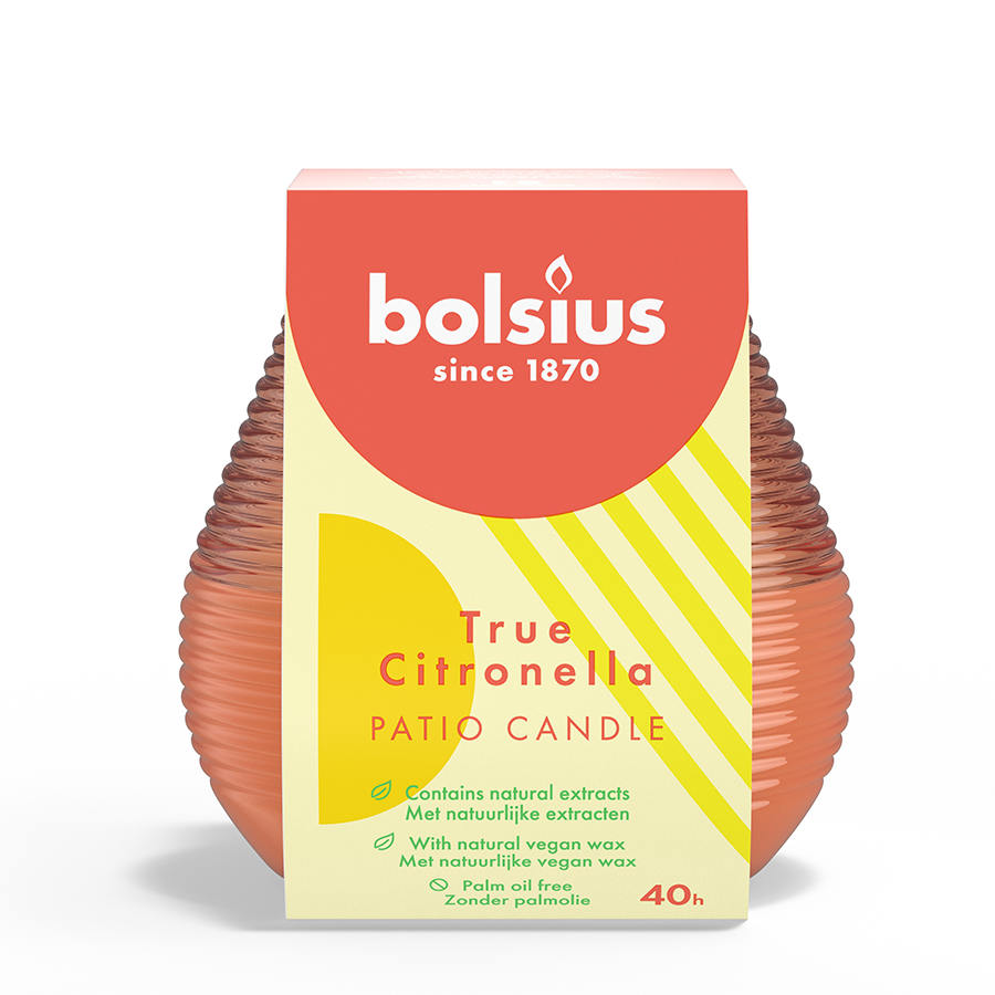 Bolsius True Citronella Bandle Coral Patio