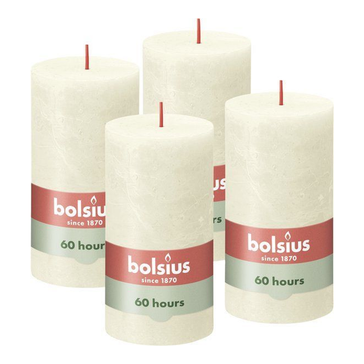 Bolsius Bolsius Stollen Shine 4 St Rustic 130x68 mm coloré de perle doux