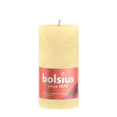 Bolsius Bolsius Stume Bougie rustique beurre jaune 13 cm Oslash; 7 cm
