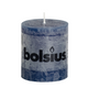 Bougie pilier rustique Bolsius bleu foncé 80 68mm
