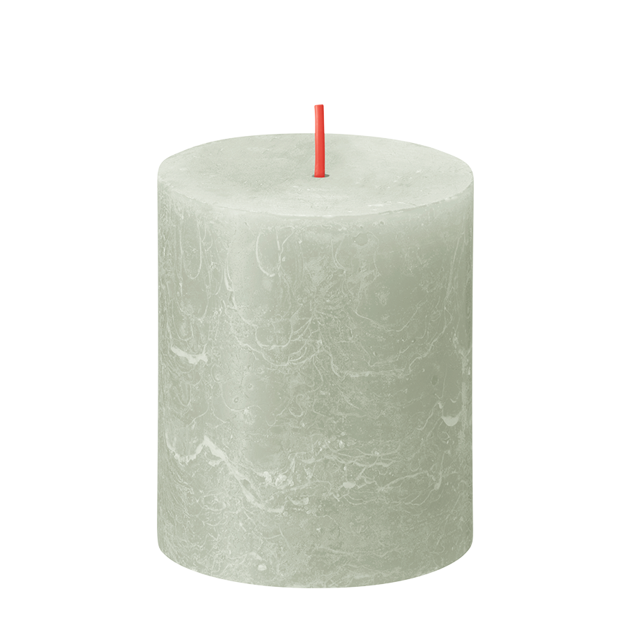 Bougie pilier rustique Bolsius vert brumeux 80 68mm