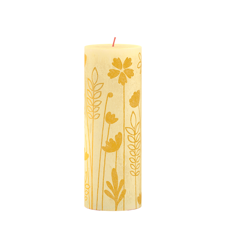 Bolsius Bolsius Stub rustique Bougie 19x6,8 cm Butter jaune