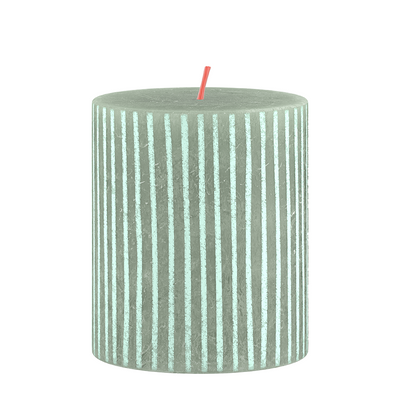 Bolsius Bolsius Stub Candle Silhouette Jadegroen avec imprimé 8x6,8 cm