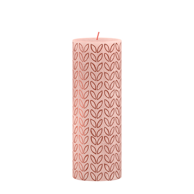 Bolsius Bolsius Rustic Stub Candle 19x6,8 cm Rose brumeux avec imprimé