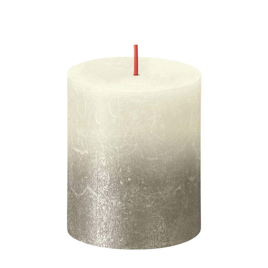 BOLSIUS STUT CANDLE SONDET TADING PERL CHAMPAGNE 80X68 MM