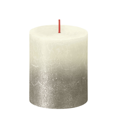 BOLSIUS STUT CANDLE SONDET TADING PERL CHAMPAGNE 80X68 MM