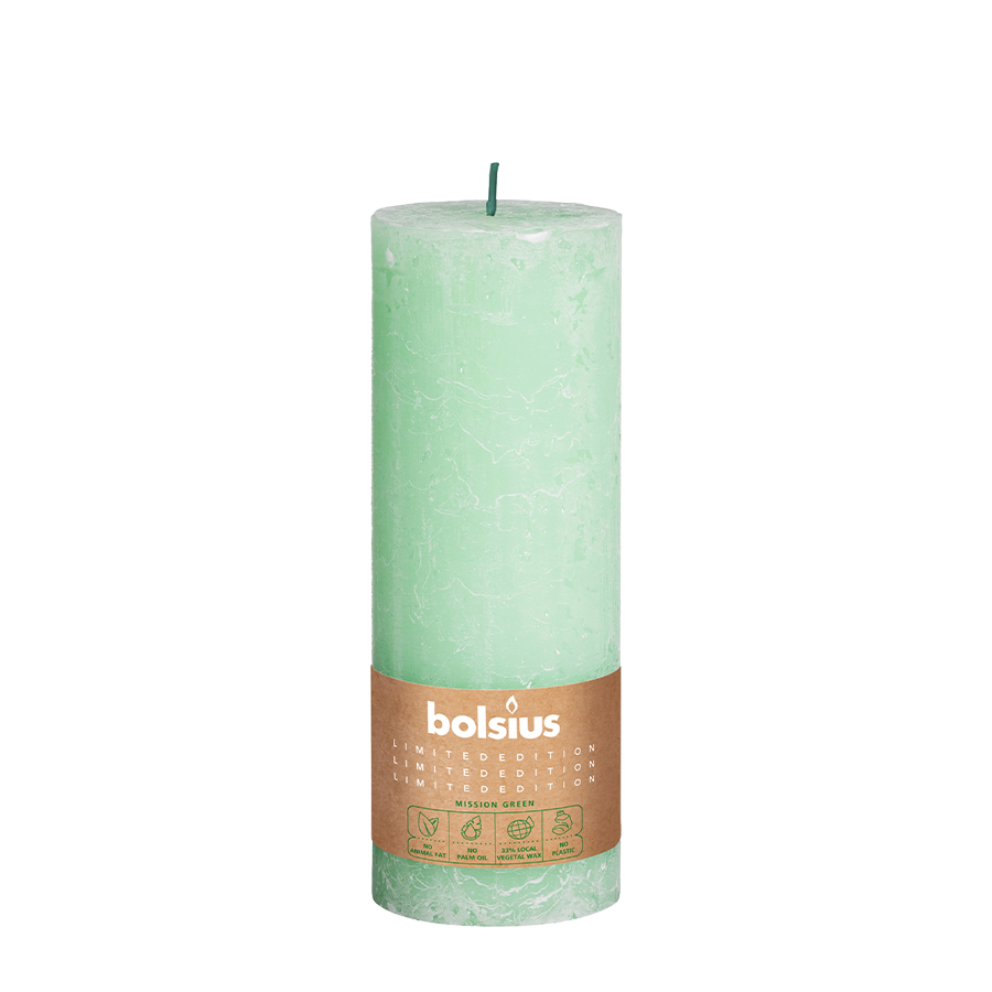 Bougie pilier rustique Bolsius eau 190 68mm