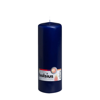 Bougie pilier Bolsius bleu foncé 200 68mm