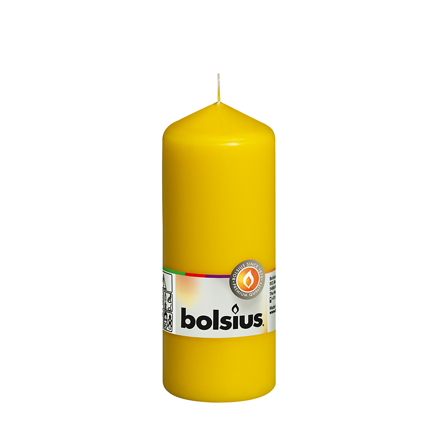 Bougie pilier Abi bolsius jaune 150 58mm