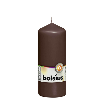 Bougie pilier Abi bolsius marron 150 58mm