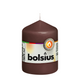 Bougie pilier Bolsius marron châtain 80 58mm