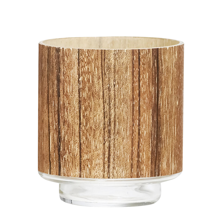 Bolsius photophore verre nature's glow 75 70mm