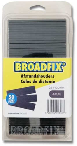Cales plates Boradfix 100x28mm | 4mm | 50 pièces - f4c50ec