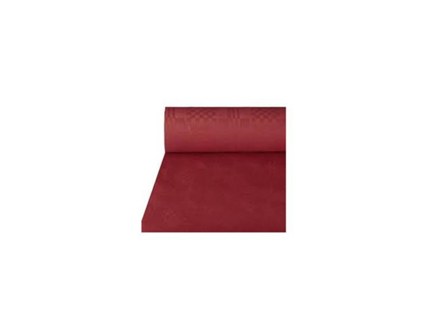 Nappe damassé Duni papier118cmx8m bordeaux