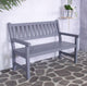 Banc de jardin Sens bois gris bordeaux 125x92cm