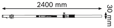 Accessoires Bosch toise à mesurer gr 240 professionnelle | bâton de mesure laser de construction - 0601094100