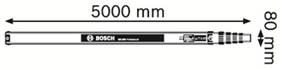 Accessoires Bosch toise à mesurer gr 500 professionnelle | bâton de mesure laser de construction - 0601094300