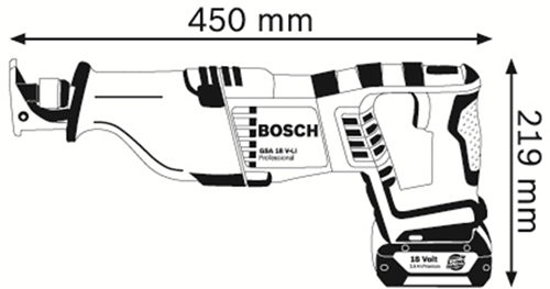Scie alternative sans fil Bosch gsa18v-li nue