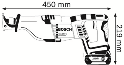 Scie alternative sans fil Bosch gsa18v-li nue