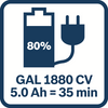 Kit de démarrage Bosch bleu 18v avec 2 batteries gba 18v 5.0ah + chargeur gal 1880 cv - 1600a00b8j