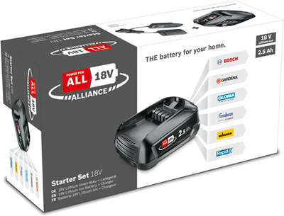 Accessoires Bosch 1600a02625 | coffret de démarrage | 18v | 2,5 ah + al 18v-20 1600a02625