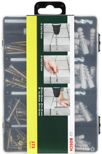 Bosch accessoires kit de montage 173 pièces - 2607019511