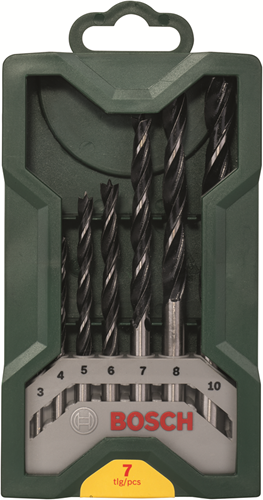 Bosch accessoires jeu de forets à bois mini-x-line 7 pièces - 2607019580