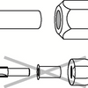 Bosch Spantang 6 mm pour les machines à fraisage GOF et GMF