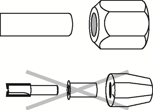 Bosch Spantang 6 mm pour les machines à fraisage GOF et GMF