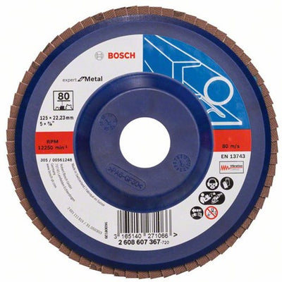 Accessoires Bosch 1 disque à lamelles 125, expert pour métal droit, plastique, 80 - 2608607367