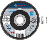 Accessoires Bosch 1 disque à lamelles 125 x 571, idéal pour le métal droit, 80 - 2608607328 - afbeelding 2