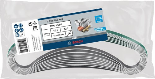 Accessoires Bosch 10 pneus 13x457 y580, idéal pour l'acier inoxydable, 120 - 2608608y49