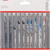Bosch accessoires jeu de 10 lames de scie sauteuse tout-en-un - 2607011171
