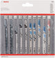Bosch accessoires jeu de 10 lames de scie sauteuse tout-en-un - 2607011171