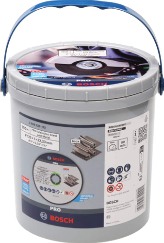 Accessoires Bosch 100x disque à tronçonner inox (acier inoxydable) 125x1x22,23 en godet - 2608626113