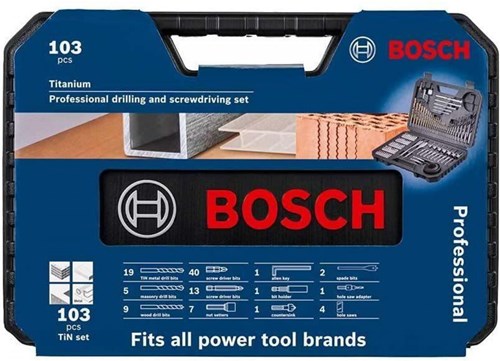 Bosch accessoires jeu d'embouts et de forets 103 pièces - 2608594070