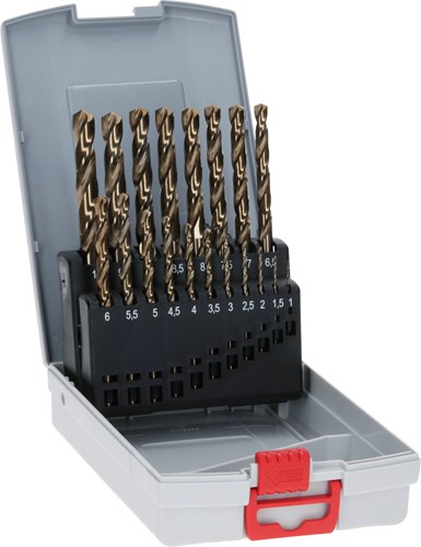 Bosch 19pcs coffret métal b.set pro hss-co 135°
